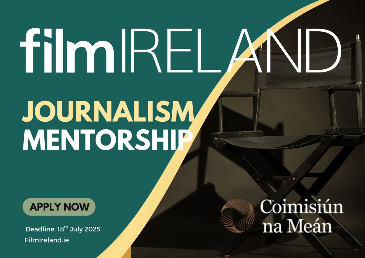 Women in Film & TV Ireland (@wftireland) on Twitter photo Applications now open for the <a href="/FilmIreland/">Film Ireland</a> Journalism Mentorship Programme!
✅ Personalised mentorship
✅ Published & paid film writing
✅ Industry insights & access
📅 Runs Sept–Dec 2025
🗓️ Apply by 18 July
Details: buff.ly/fgX9n1k Applications now open for the <a href="/FilmIreland/">Film Ireland</a> Journalism Mentorship Programme!
✅ Personalised mentorship
✅ Published & paid film writing
✅ Industry insights & access
📅 Runs Sept–Dec 2025
🗓️ Apply by 18 July
Details: buff.ly/fgX9n1k