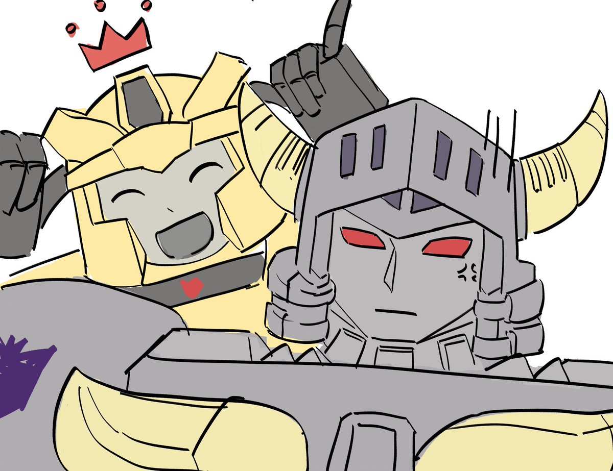 tiantiann7's tweet image. Meg真是个笨蛋!After holding hands and smiling while cooperating with Bee, a round of sweet-talking ensued without even checking the task properly, and still ended up losing—then, in a fit of rage, shoot bee🤣
#TransformersCyberworld #Megatron #Bumblebee