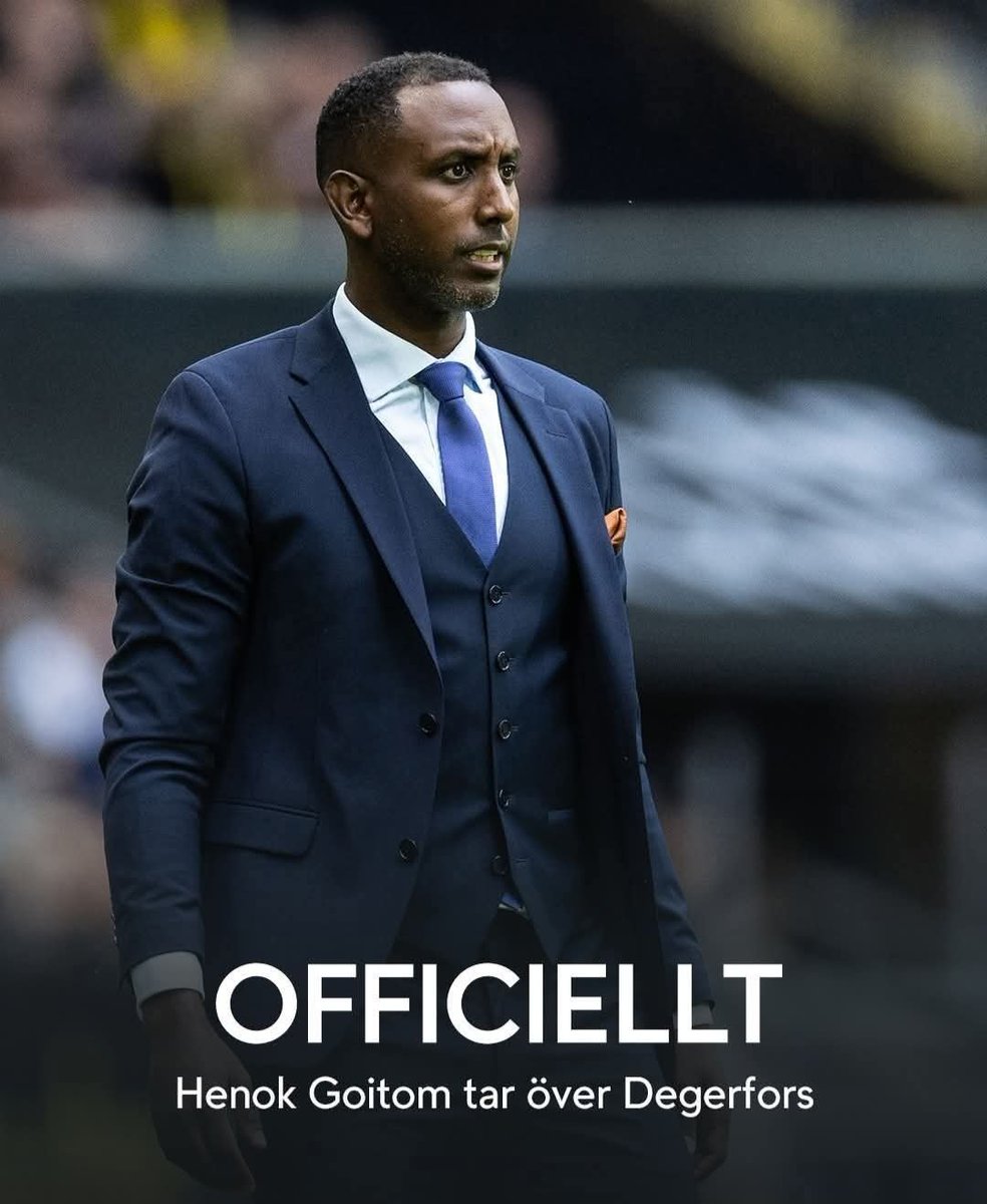 🚨 OFFICIAL: Henok Goitom is the new head coach of the Swedish professional football club Degerfors IF! 🇸🇪 💙
I'm very happy to be here. My first impression is that I’ve received a warm welcome, 
Let the comeback begin! 👊⚽️ #Allsvenskan #degerforsif #Eritrea