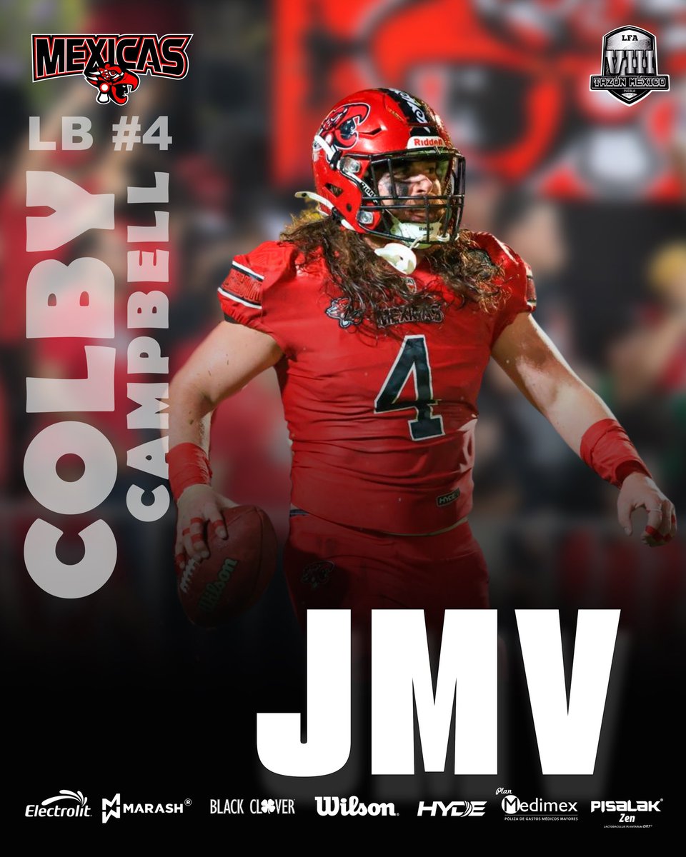 Colby Campbell se convierte en el 1er Linebacker en la historia de la LFA en ser el Jugador Más Valioso en un Tazón México. 🫡🔥🏈

#SigueLaLFA #TVMIII #ForjadosEnElMictlán #GarrasFuera