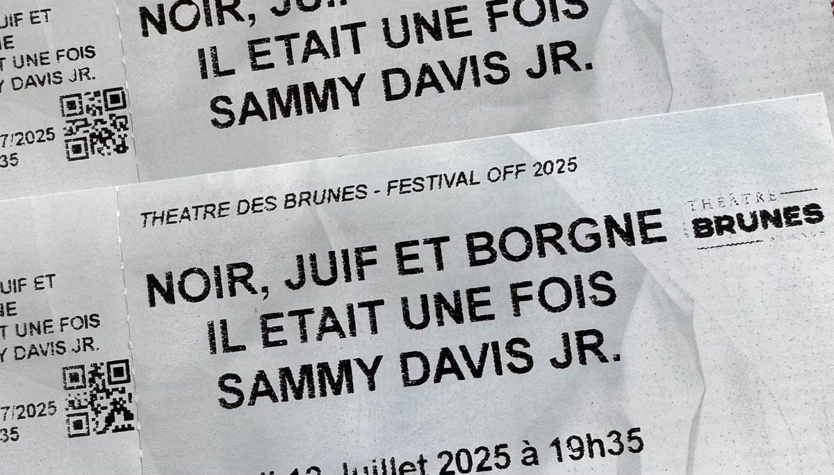 Carine Adan (@carineadan) on Twitter photo De passage <a href="/FestivalAvignon/">Festival d'Avignon</a> ? Réservez pour « Noir, Juif et borgne… Il était une fois Sammy Davis Jr ». Un comédien et musicien incarnent avec intensité cet artiste aux talents multiples et à l’histoire bouleversante. #chasseurdebeauté De passage <a href="/FestivalAvignon/">Festival d'Avignon</a> ? Réservez pour « Noir, Juif et borgne… Il était une fois Sammy Davis Jr ». Un comédien et musicien incarnent avec intensité cet artiste aux talents multiples et à l’histoire bouleversante. #chasseurdebeauté