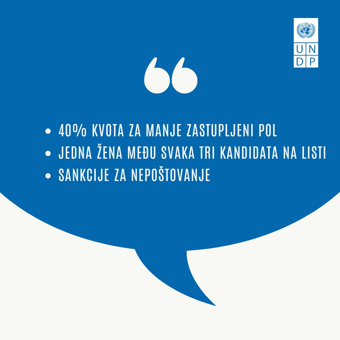 UNDP_Montenegro's tweet image. 📢 It’s time for 40%!
Women are over half of 🇲🇪 population, yet only 10.56% of all MPs since 1946 were women.
The Gender Equality Committee calls for:
✅ 40% gender quota
✅ 1 in every 3 candidates = a woman
✅ Sanctions for non-compliance