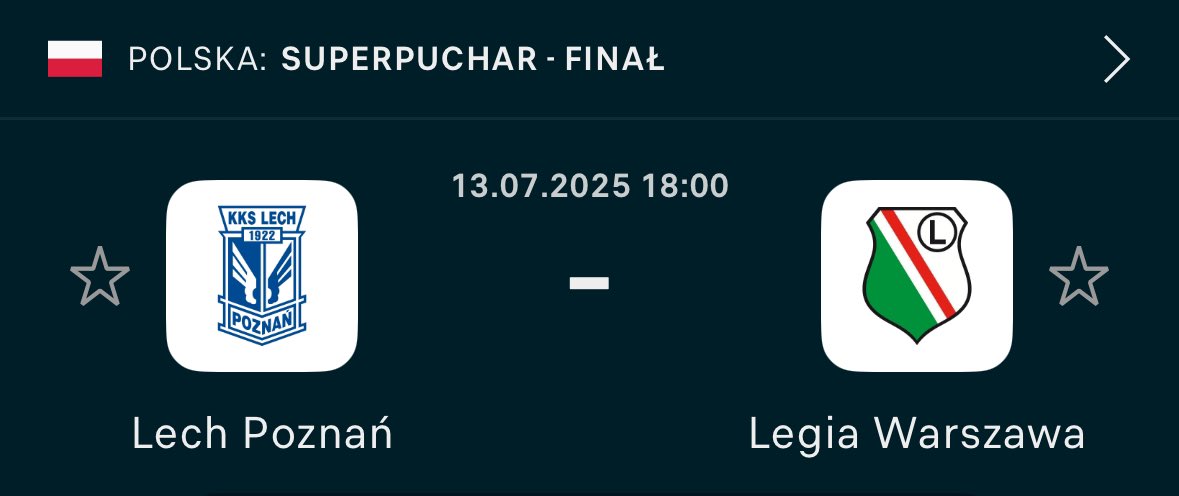 typowy_pe's tweet photo. To już dzisiaj! Przedsmak Ekstraklasy, czyli mecz o Superpuchar Polski.
Kto wygra?
#LPOLEG #superpucharpolski #lechlegia https://t.co/qt5JgrjbaM