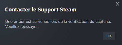 Jageroff's tweet photo. Hello @Steam ! Votre support compte fonctionner un jour ou c'est comment ???

Mon captcha est correcte, 5ème fois que j'ai ce message depuis hier... https://t.co/rcegZ1j5vh