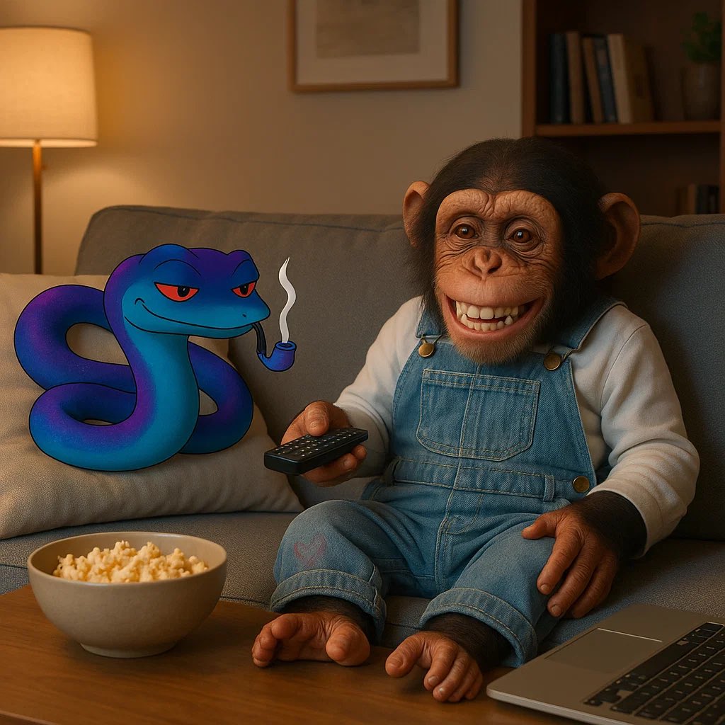 used to swing from coin to coin like a degenerate ape.

but $hank just stuck. fuck knows why.

it made me slow down, dig in, and dream a little. 

and honestly, that’s what it’s all about.