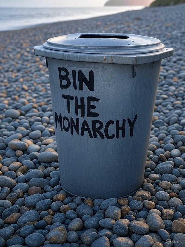 Bin The Monarchy

 #NotMyKing #KingCharles #NotMyGreedyKing