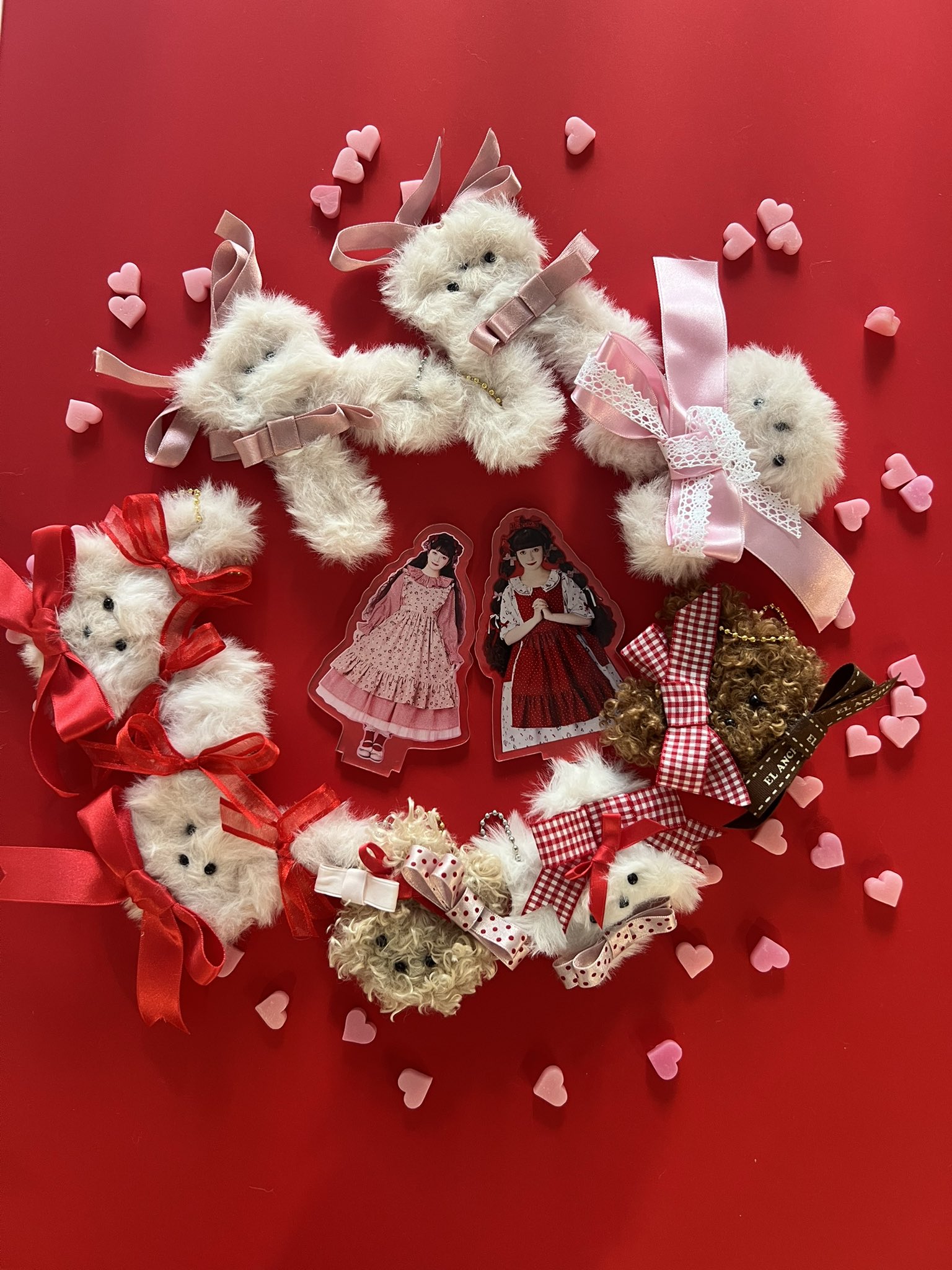 ♡ミモザリースのブランコで...♡シーグラスアート くまさんうさぎさん ♡ミモザリースのブランコで♡シーグラスアート くまさん