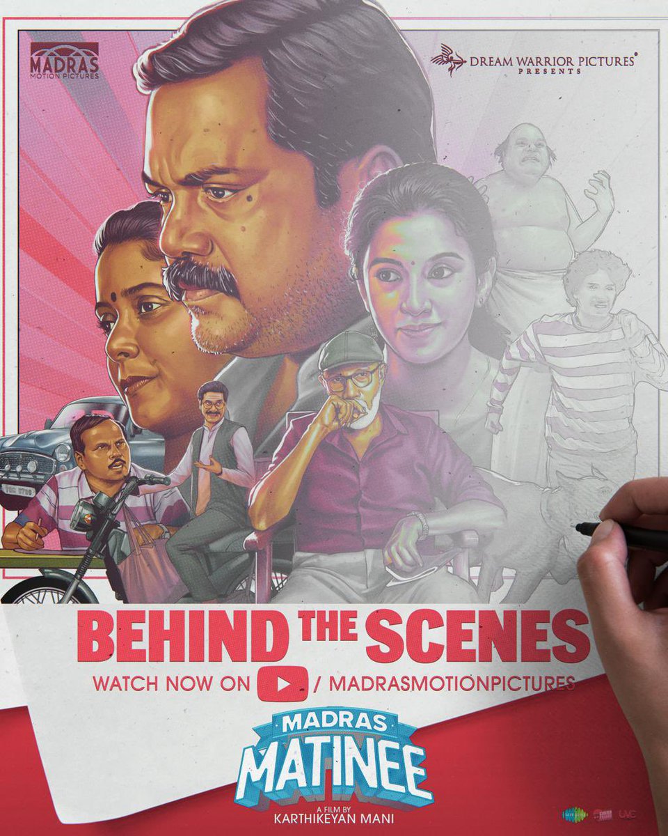 Madras Motion Pictures (@madrasmotionpic) on Twitter photo Catch the behind-the-scenes fun of #MadrasMatinee! 🔥❤️
<a href="/keyanmk/">keyanmk</a> - directorial 💫
@dreamwarriorpic <a href="/saregamasouth/">Saregama South</a>
<a href="/kaaliactor/">Kaali Venkat</a> <a href="/Roshni_offl/">Roshni Haripriyan</a> <a href="/Vishva_actor/">Vishva</a> @actormadhumitha <a href="/gk_anand/">Anand GK</a> <a href="/KCBalasarangan/">K C Balasarangan</a> <a href="/jacki_art/">Jackson</a> <a href="/KavingarSnekan/">Snekan S</a> <a href="/Paulbritto93/">George maryan</a> <a href="/amsamuski/">Satheesh Kumar Samuski</a> <a href="/ga_harikrishnaa/">Harikrishnan</a> Catch the behind-the-scenes fun of #MadrasMatinee! 🔥❤️
<a href="/keyanmk/">keyanmk</a> - directorial 💫
@dreamwarriorpic <a href="/saregamasouth/">Saregama South</a>
<a href="/kaaliactor/">Kaali Venkat</a> <a href="/Roshni_offl/">Roshni Haripriyan</a> <a href="/Vishva_actor/">Vishva</a> @actormadhumitha <a href="/gk_anand/">Anand GK</a> <a href="/KCBalasarangan/">K C Balasarangan</a> <a href="/jacki_art/">Jackson</a> <a href="/KavingarSnekan/">Snekan S</a> <a href="/Paulbritto93/">George maryan</a> <a href="/amsamuski/">Satheesh Kumar Samuski</a> <a href="/ga_harikrishnaa/">Harikrishnan</a>