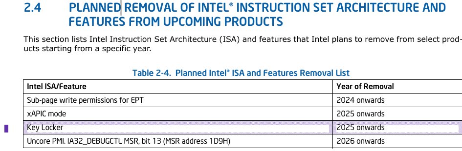 InstLatX64's tweet photo. #Intel released the 88th edition of the Software Developer’s Manuals with #SLSM (Static LockStep Mode) integrity feature:
CPUID.(EAX=07H,ECX=01H):EDX[24]=SLSM
All-in-One:
https://t.co/035WLlMBkB
Changes:
https://t.co/7ZgmKP7EYV https://t.co/GuKmgi6cYp