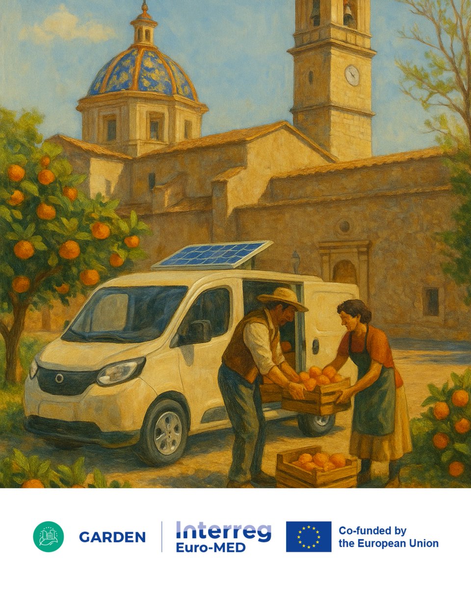 🚛 #PilotFeature: Carcaixent 🇪🇸
The birthplace of orange commerce now leads in green food delivery.
🔋 Solar-charged EV for last-mile logistics
🧺 Supporting local farmers
🌍 Cutting CO₂ in daily transport

#GARDENproject #SustainableCities #GreenLogistics #Carcaixent