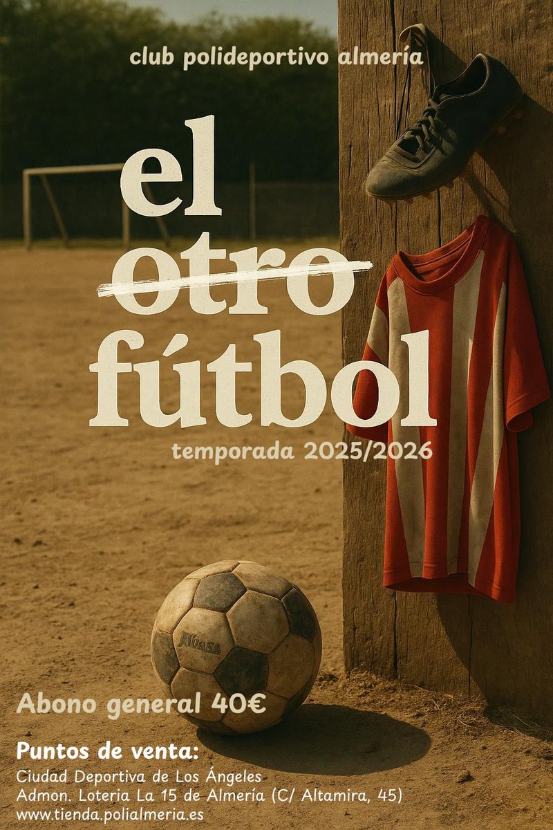 Abonos | Temporada 2025/2026

El fútbol. El (otro) fútbol. El de las cervezas. El de disfrutar con los amigos. El de los domingos por la mañana. El de los sorteos. El de: jugamos como nunca, y perdimos como siempre. El de tu barrio. El nuestro. El del p**o Poli.

#MushoPoli