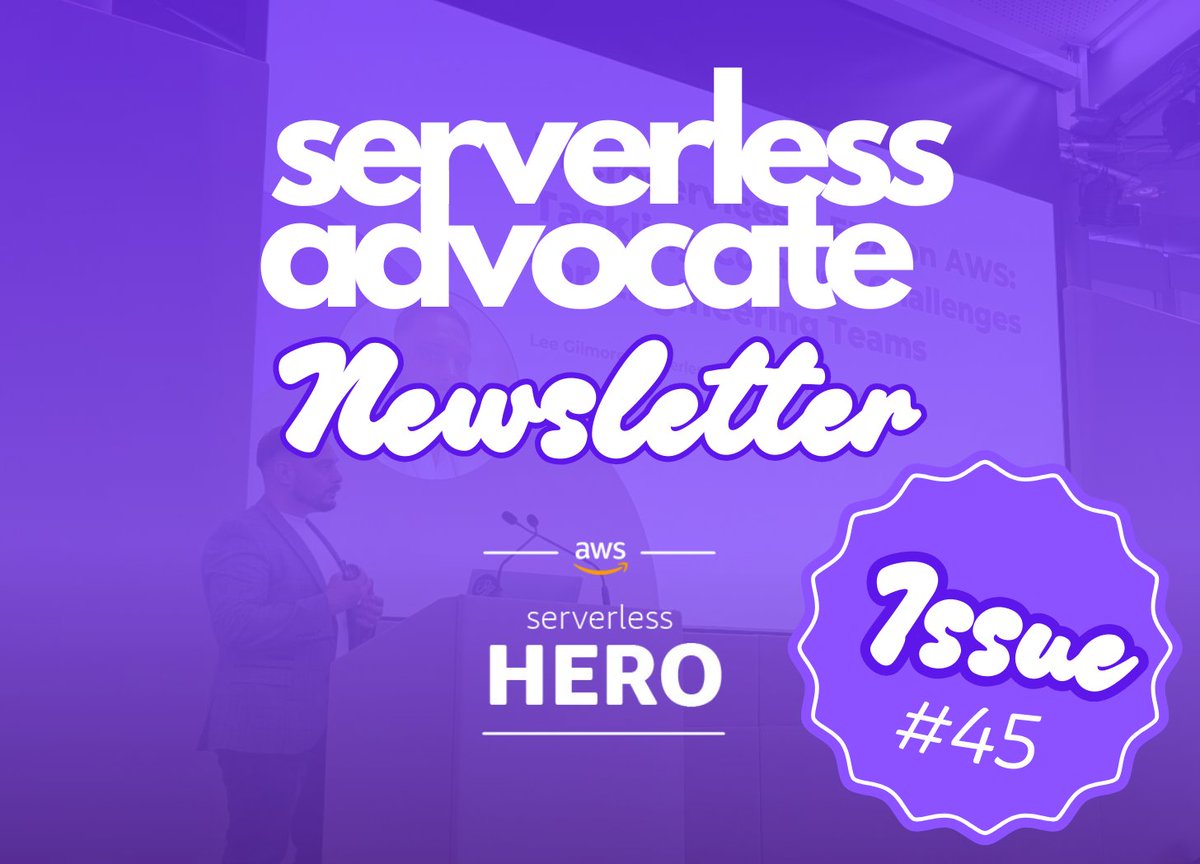 Serverless Advocate 🥑 (@leejamesgilmore) on Twitter photo 🌟 Issue #45 of the Serverless Advocate Newsletter is now out! 👇🏽
This week, our serverless expert is AWS Community Builder Davide De Sio, and our spotlight falls on AWS Community Builder Daniele Frasca!
serverlessadvocate.substack.com/p/45-aws-real-…
#serverless #AWS 🌟 Issue #45 of the Serverless Advocate Newsletter is now out! 👇🏽
This week, our serverless expert is AWS Community Builder Davide De Sio, and our spotlight falls on AWS Community Builder Daniele Frasca!
serverlessadvocate.substack.com/p/45-aws-real-…
#serverless #AWS