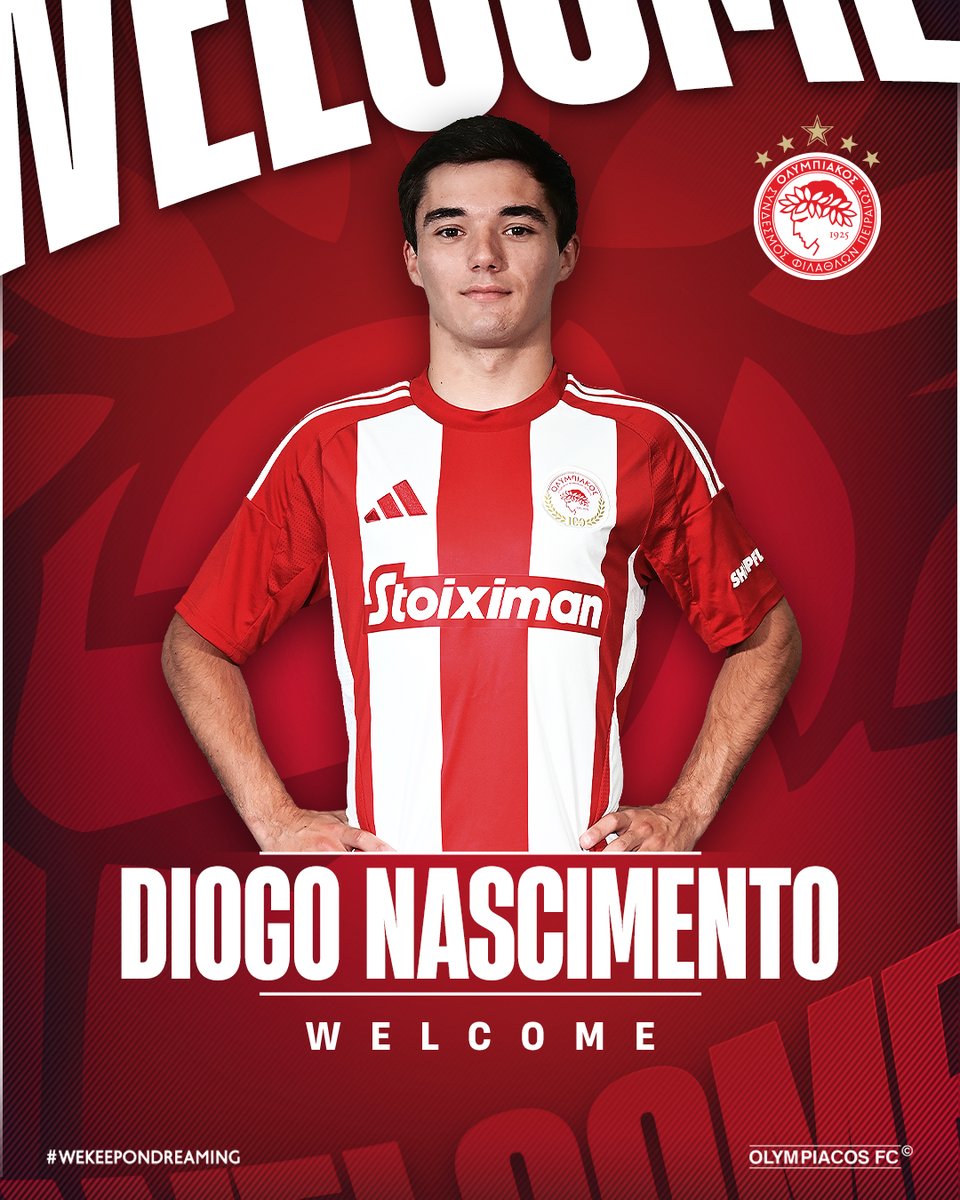 🔴⚪🇵🇹 Welcome to 𝐎𝐥𝐲𝐦𝐩𝐢𝐚𝐜𝐨𝐬, Diogo Nascimento!

#OlympiacosFC #Welcome #Transfer #Nascimento #WeKeepOnDreaming