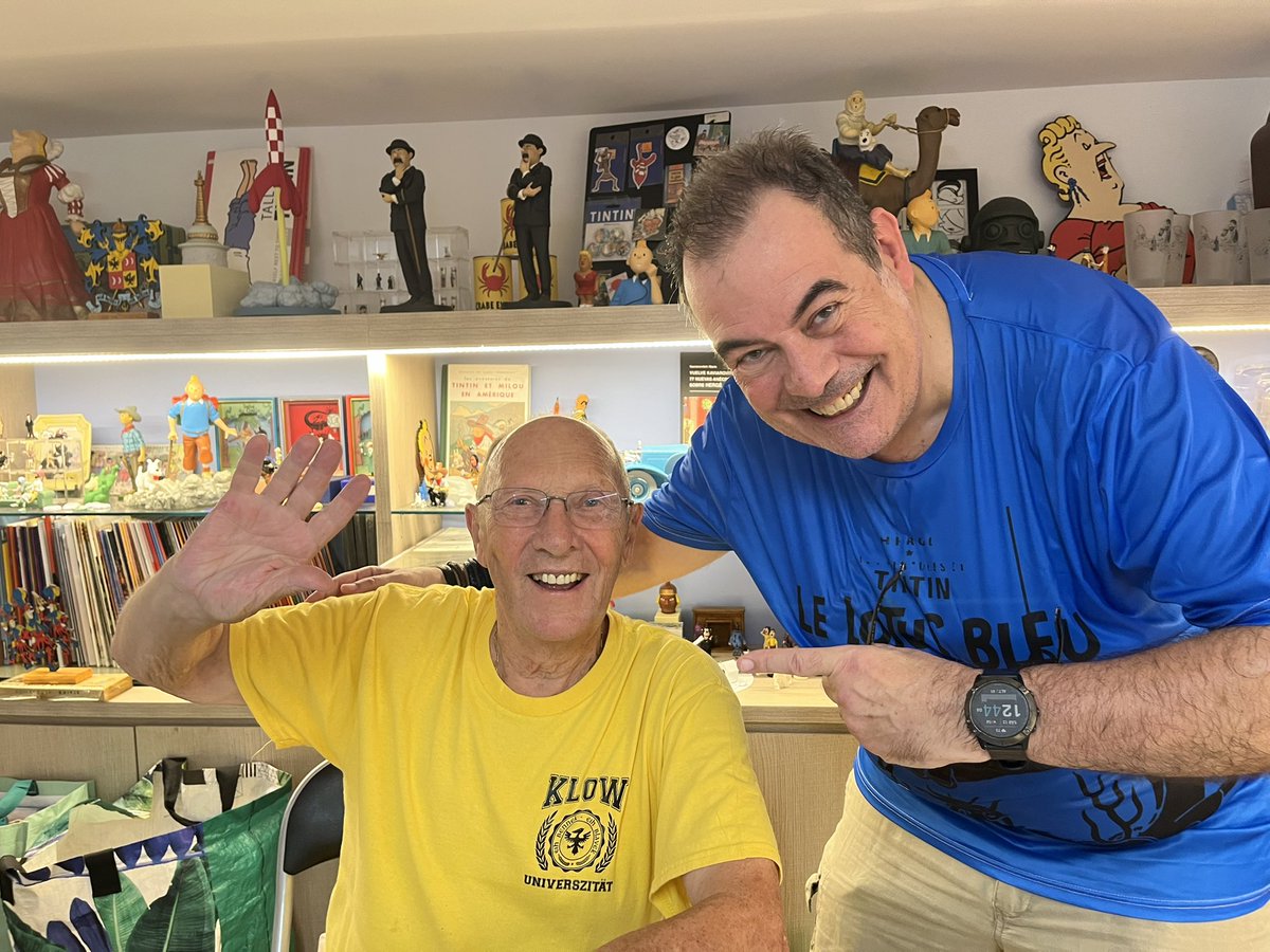 JLlMerlos's tweet image. Ahir vaig coneixer la unica persona que Herge va reconeixer com a Tintin autentic: Jean Pierre Talbot (amb cognom de cotxe i nascut a... Spa!), gracies als amics de @cantonet_tintin. Gran dia de Sant Wladimir, patro de Syldavia!!!