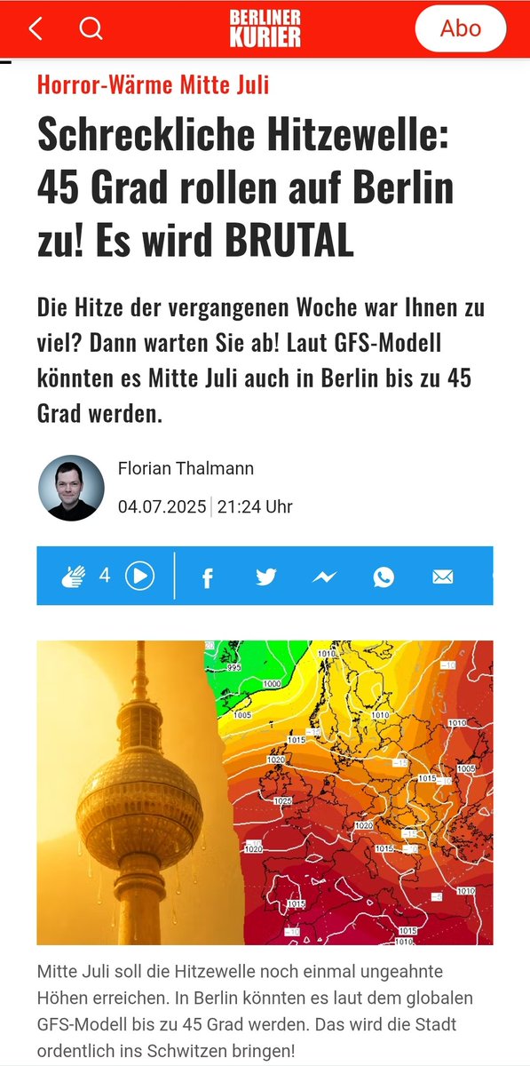 Ist der 13. eigentlich schon "Mitte Juli"? Na, dann zieht Euch mal warm an, Ihr Klimaleugner.