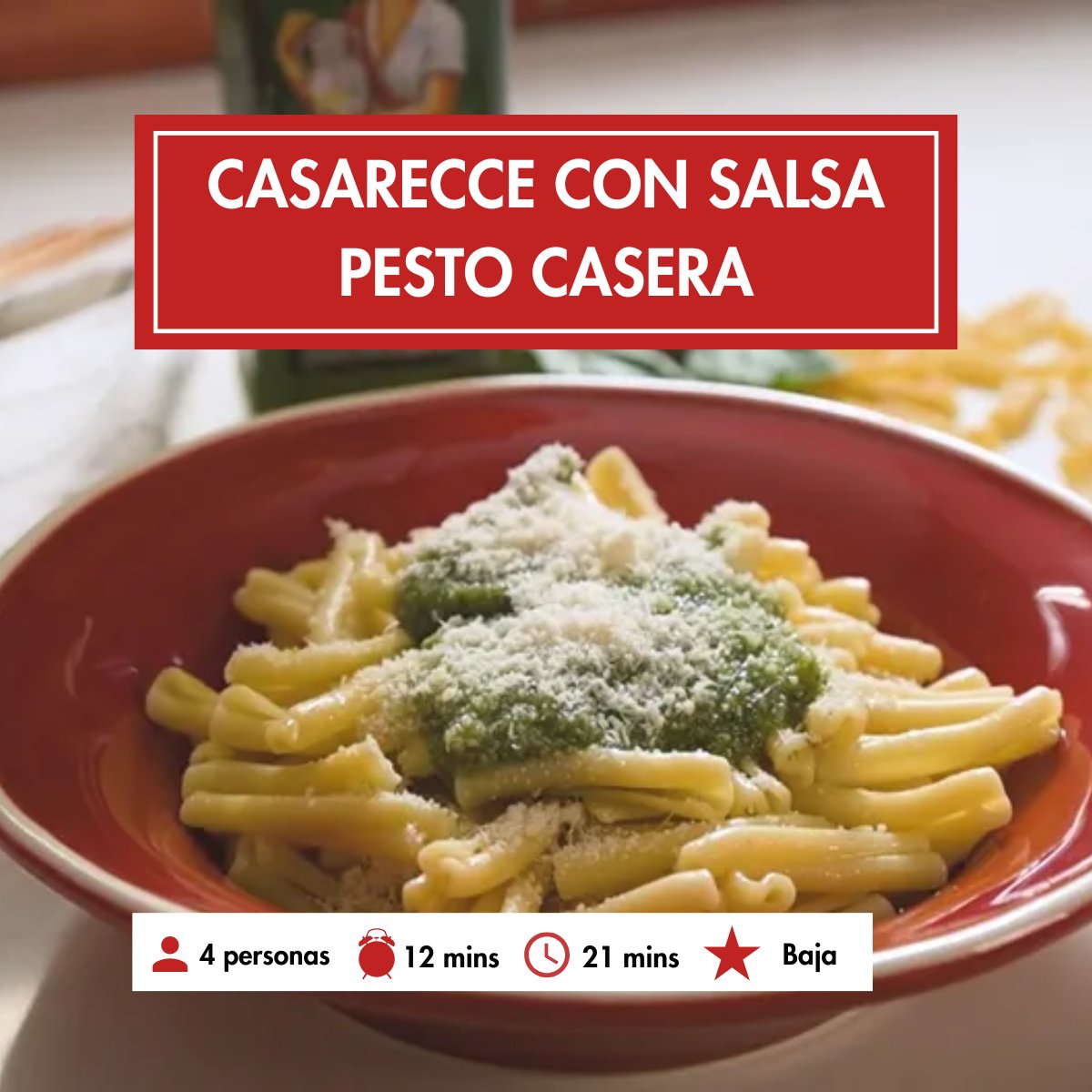 Para estos días de calor, nada mejor que un plato fresco y lleno de sabor. Os proponemos unos deliciosos "Casarecce con salsa de Pesto casera" 🍃

👉Paso a paso de la receta en: pastasromero.com/receta/casarec…

#PastasRomero #RomeroLovers #Pasta #Recetas #Casarecce #Pesto