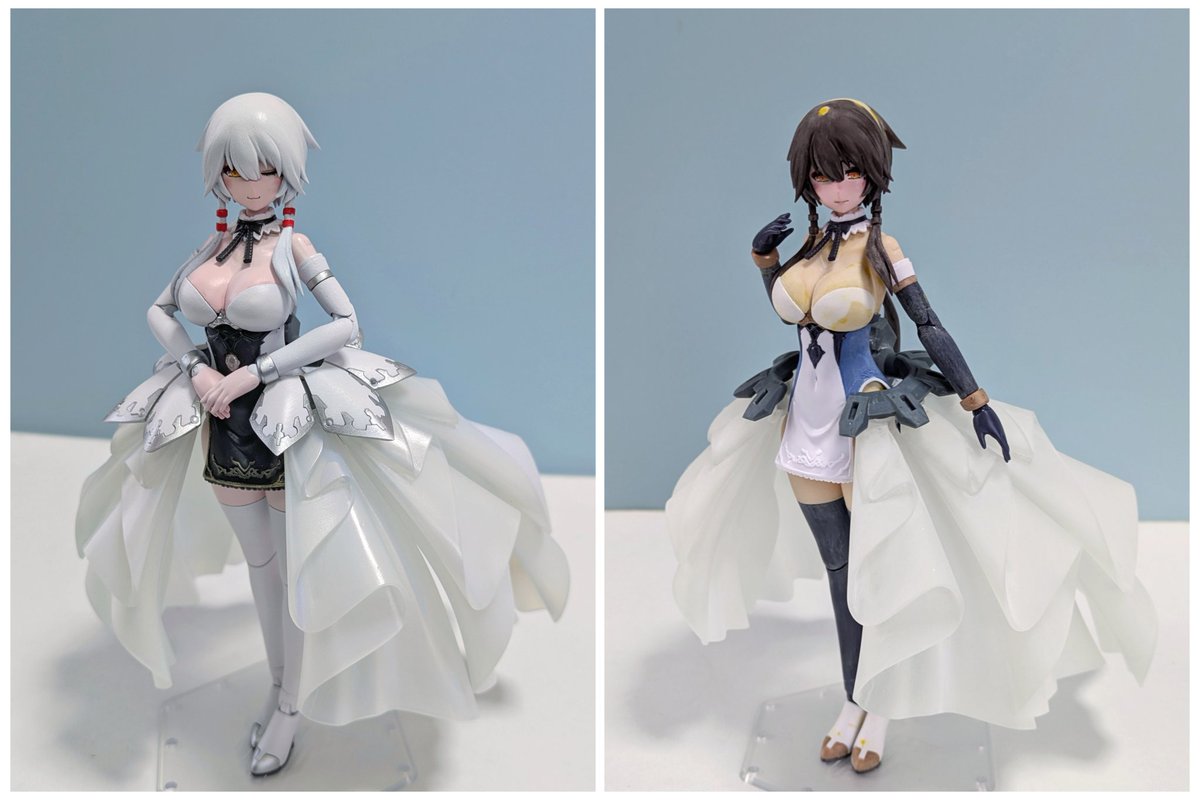 スカートはria⑨@  BadRabbitFactory工場長様(<a href="/ria9_BRF/">ria⑨@BadRabbitFactory工場長</a>)のMCWスカートアーマーType.Eを使用させていただきました。
スカートはラスキウス クリアホワイト→Mr.クリスタルカラー ムーンストーンパールでコート。装飾はホワイトでエングレービングをシルバーで塗装。
#アルカナディア #メガミデバイス