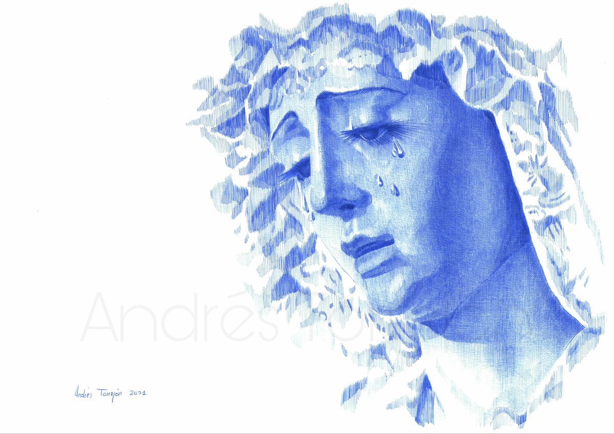artistatorrejon's tweet photo. Bolígrafo Bic monocromo sobre papel. https://t.co/rhVQBvQYzh