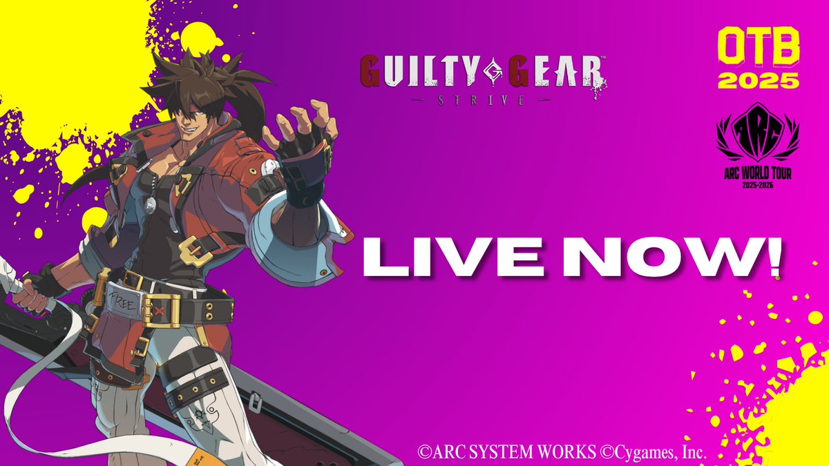 #OTB2025 FINAL DAY: START! 🔥

🟣 #AWT25_26 #GGST GOLD EVENT TOP 8 IS LIVE NOW ON <a href="/Reversal_gg/">Reversal</a> TWITCH CHANNEL 🟣

📺 twitch.tv/reversalgg