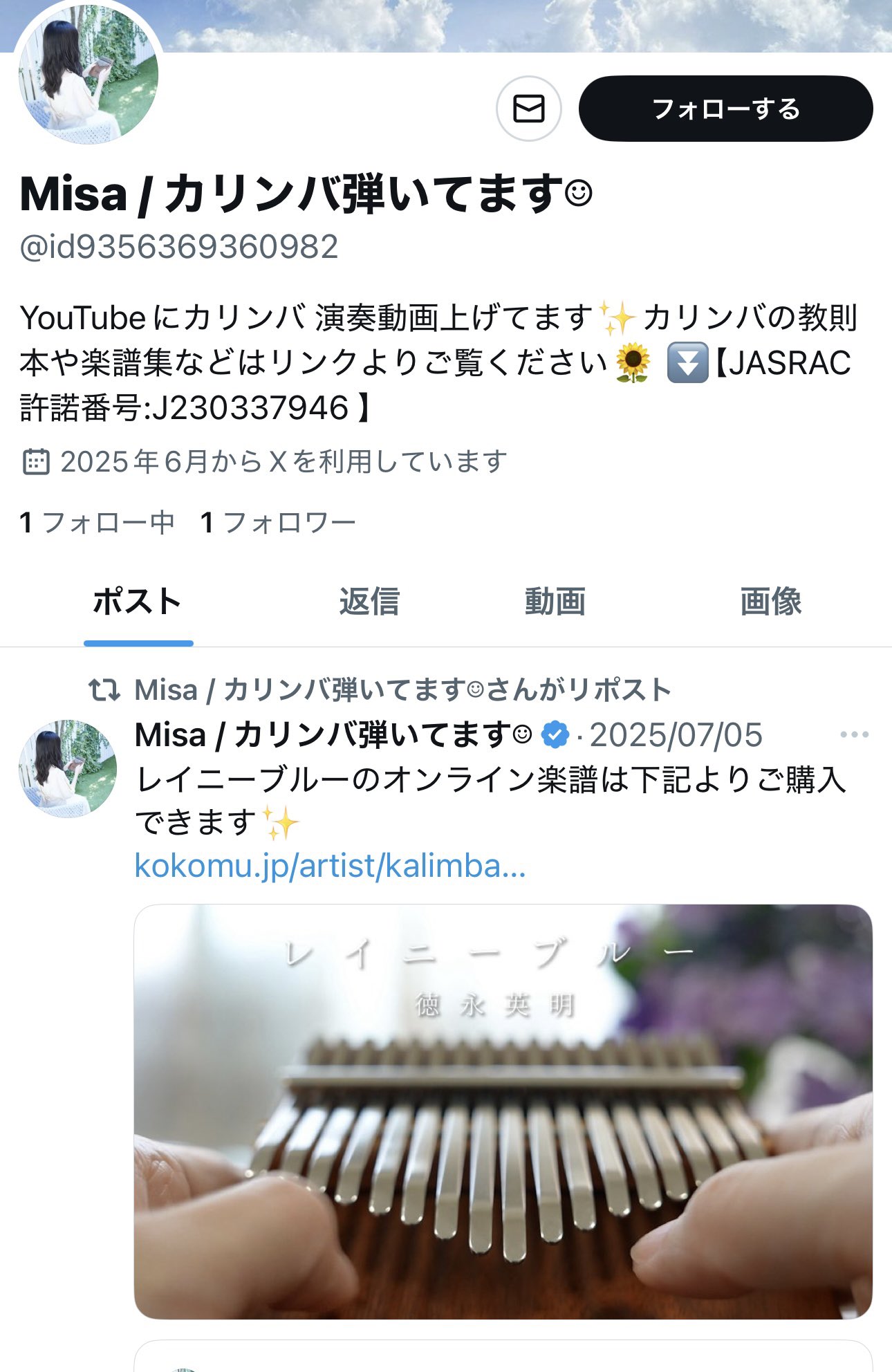 Misa / カリンバ弾いてます☺︎ (@misa_kalimba) / X