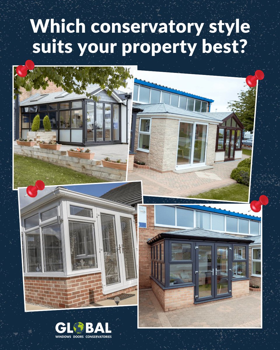 Most common styles:

👉 Victorian conservatories
👉 Edwardian conservatories
👉 Lean-to conservatories
👉 Gable-end conservatories

Read the full blog here: global-windows.co.uk/news/what-cons…