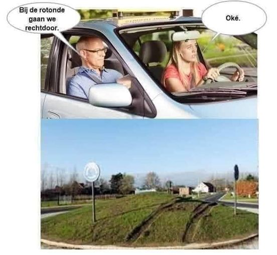 Een MAGA cult aanhanger tijdens de rijles.