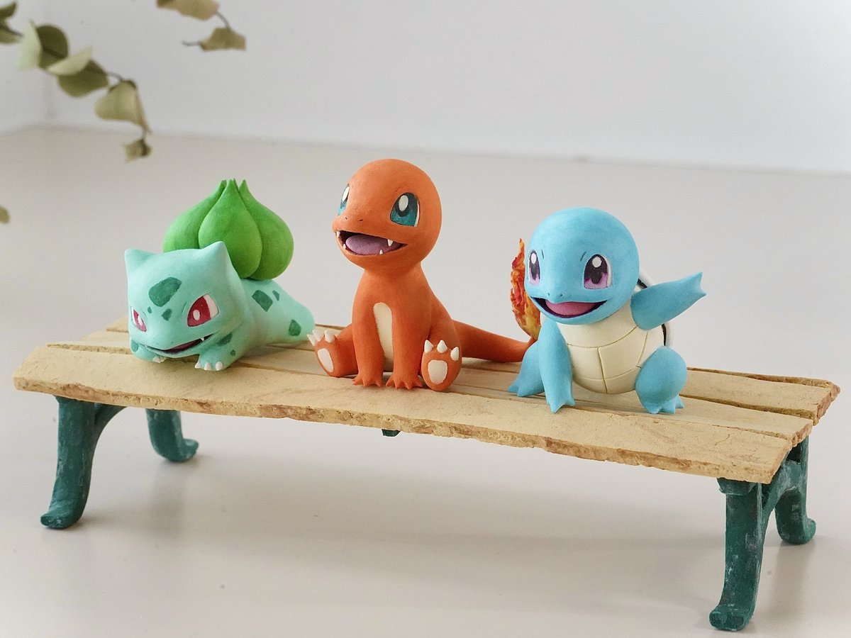 ポケモン初代御三家 揃いました✨ やはり思い入れのある3匹、どの子も