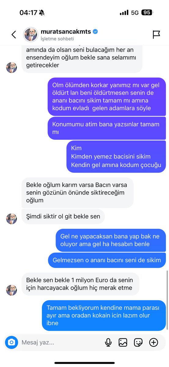 Sametcakirx's tweet photo. Murat sancak denen şahsın tehditlerini ve mesajları nasıl sildiğini görün devamı yorumda #yasasinads #AdanaDemirspor #muratsancak #simseklergrubu #şimşeklergrubu https://t.co/3m3m6O8Y0r