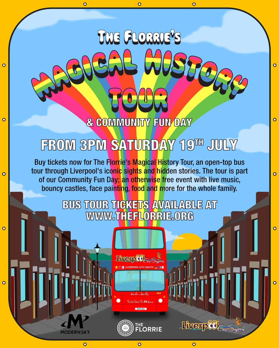 TheFlorrie's tweet image. 🎉 Who’s joining us at The Florrie next week?
Bus tour is SOLD OUT but you can still come along for an amazing free day with live music, bouncy castles, face painting and loads more!
🍔 Food on sale
🍻 Bar open
🎶 Fun for all the family
Saturday 19th July from 3PM
#TheFlorrie