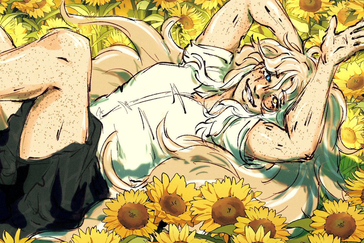 dragonairily's tweet image. [#artfight2025 #vfa_rp] 
🌻🌱 our summer star, for tara