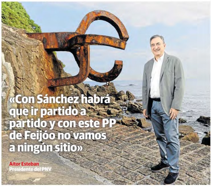 Si encuentras más sintonía con Sánchez, Cerdán y Ábalos que con el equipo de Feijóo, igual el problema está en el PNV.