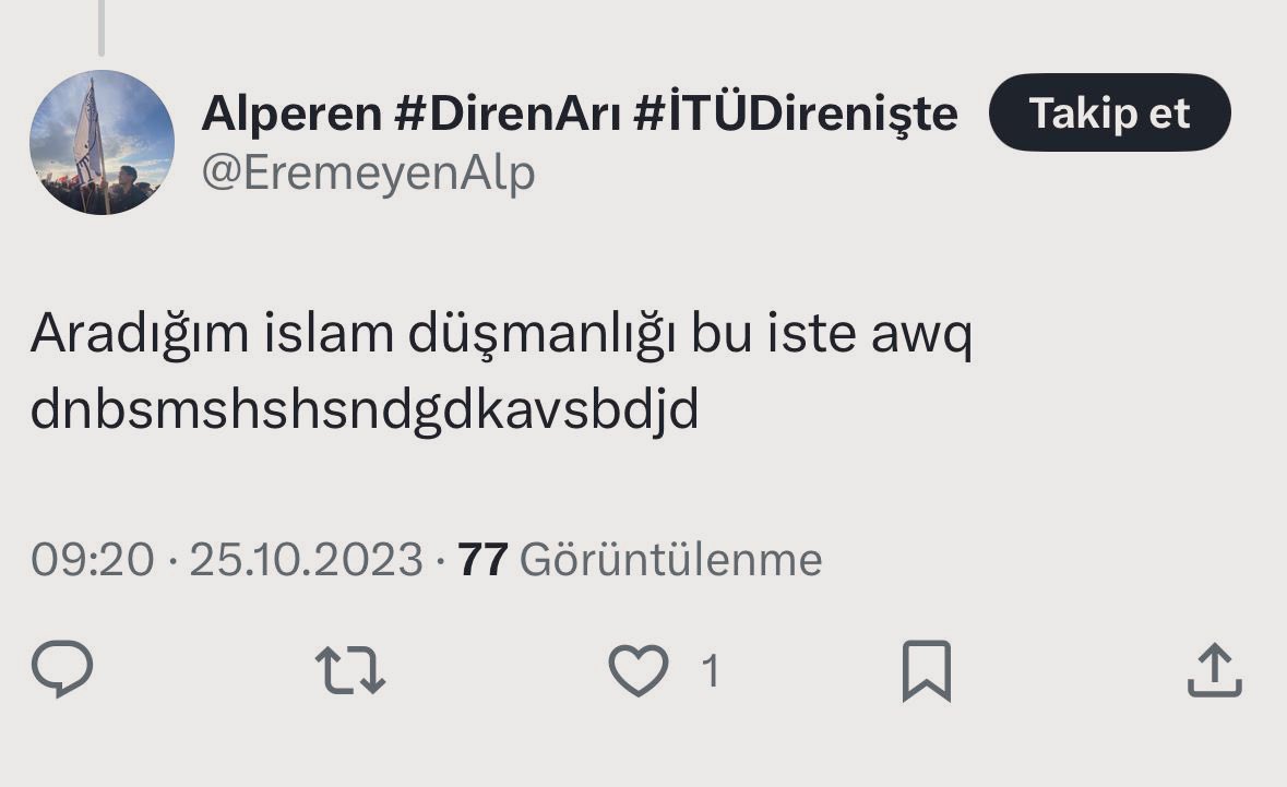 Sizin derdinizin İslam’la olduğunu çok iyi biliyoruz.

Zihniyetiniz bir zamanlar bu ülkedeki Müslümanların seçtiği başbakanları idam eder, çocuklarını okullara bile sokmazdı. Bugün gücünüz ancak iki pankartı kapatmaya yetiyor. Bu kadar aciz duruma düştünüz. Kaybettiniz.