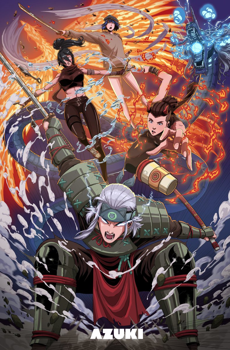 Four Domain⚡️🔥🪨🌊 
One Garden⛩️