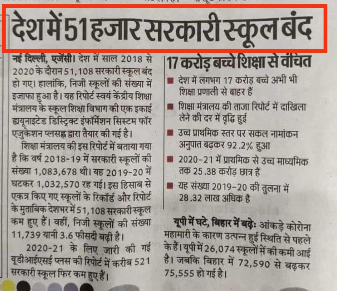आखिर पाठशालाओं पर ताला क्यों?
#मधुशाला_नहीं_पाठशाला_दो