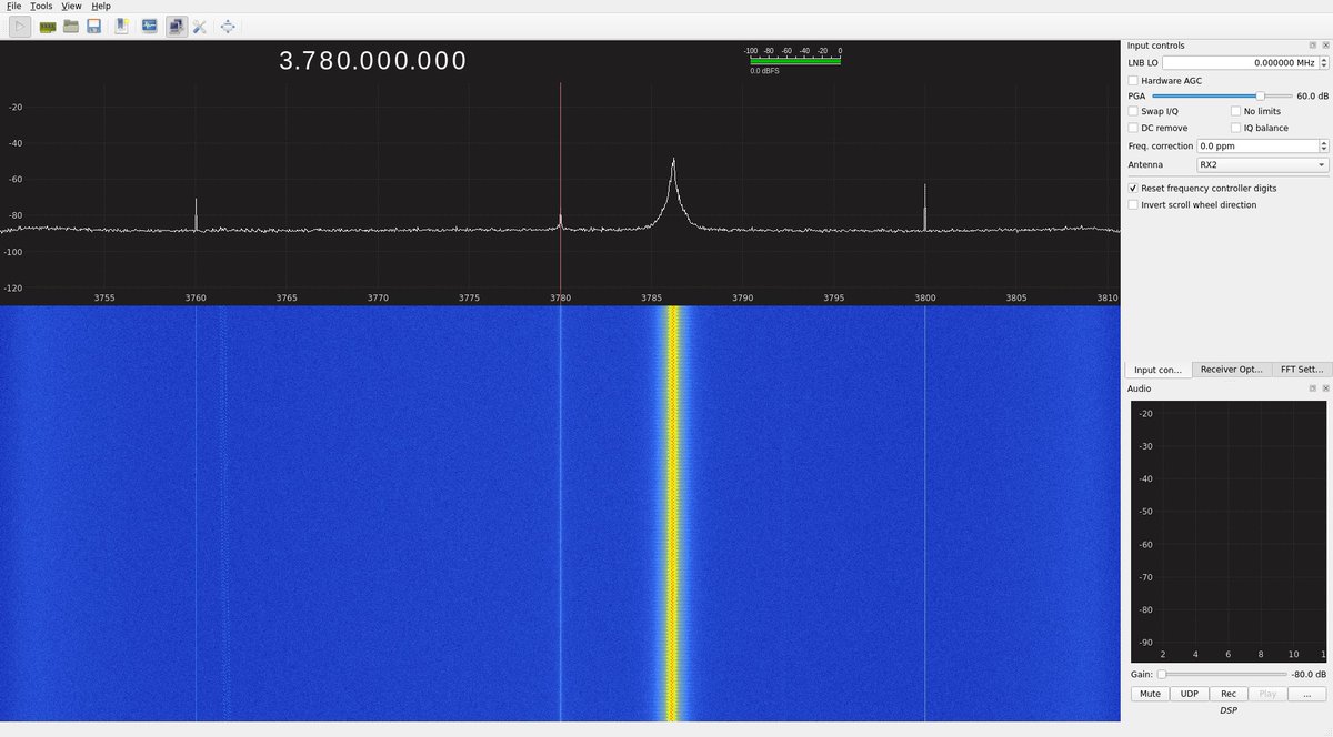 Some months ago I shared my design of a PCB with an ADF4158 PLL/waveform synth and HMC319 VCO intended as an LO source for an FMCW radar in the 10 GHz band. I have finished soldering all the components, and the HMC319 appears to be working. The next step is the ADF4158 config.