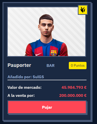 La Superliga Dominos empieza el martes, aun estáis a tiempo de uniros y montaros un equipo para empezar a puntuar en la mejor liga Rifty

En el mercado actualmente hay muchas gangas como por ejemplo: SulGS te vende a pauporter(jungla) por 200 millones. OFERTON