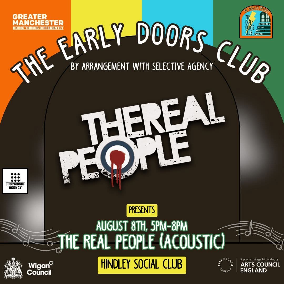 #TheRealPeopleAcoustic
Friday 8th August 
Hindley community sports &amp;hind social club
TICKETS AVAILABLE 
eventbrite.co.uk/e/143151726968…