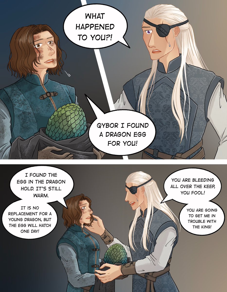 johanirae's tweet image. Lucerys will not repeat the mistakes of his childhood. He has to apologise to Aemond if he wants their friendship. (1/2)
For #Hotd2025Bingo prompt “Dragon Egg”
#Lucemond