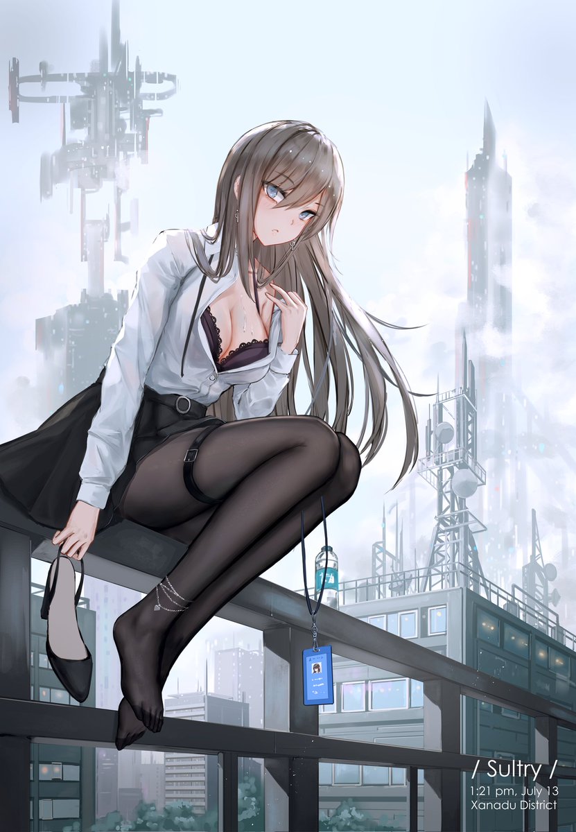 AtelierLiang's tweet image. Hot day.
#OC 
#ocart 
#イラスト