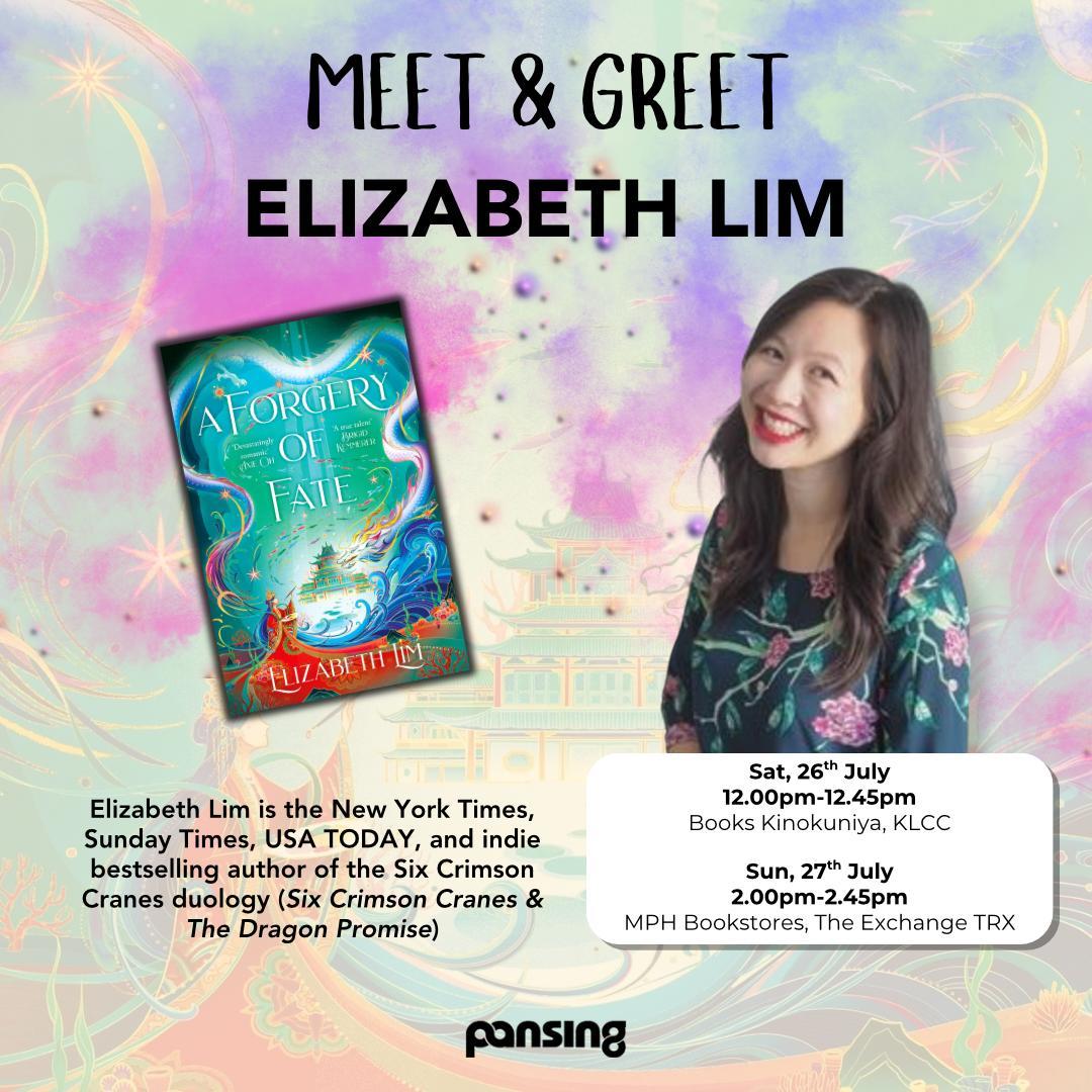 definitelybooks's tweet image. 𝗠𝗲𝗲𝘁 𝘁𝗵𝗲 𝗺𝗶𝗻𝗱 𝗯𝗲𝗵𝗶𝗻𝗱 𝘁𝗵𝗲 𝗺𝗮𝗴𝗶𝗰!🐉✨
Join us for an unforgettable afternoon with bestselling author Elizabeth Lim and dive deep into the world of 𝑨 𝑭𝒐𝒓𝒈𝒆𝒓𝒚 𝒐𝒇 𝑭𝒂𝒕𝒆!
#MeetTheAuthor #FantasyBooks #ElizabethLim
#AForgeryOfFate #BookEvent