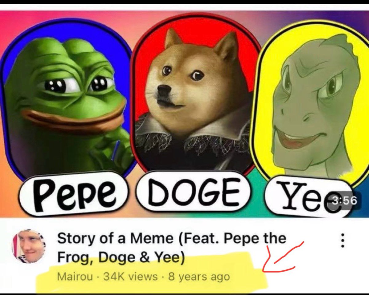 MuckelPu0407's tweet photo. @TheDonOfApes $Yee is the ticker! 
The 21st year belongs to doge, 
the 23rd year belongs to pepe, 
and the 25th year belongs to $yee. https://t.co/DFhsy1Vw75