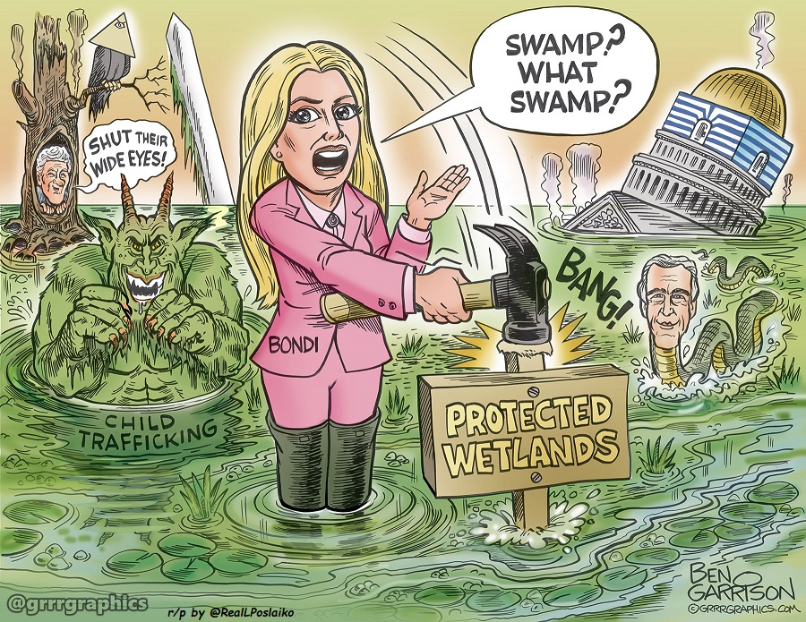 Unless there's something going on that we don't know about, Bondi appears to be protecting The Swamp!  NOT what was promised!