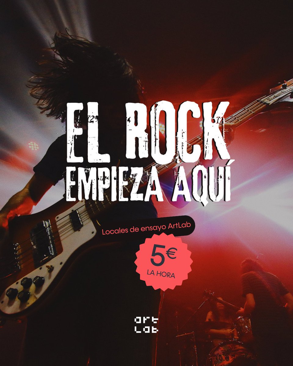 🔥🎸 Hoy se sube el volumen: ¡Feliz #DiaMundialdelRock!

Sí, en ArtLab también hay espacio para los que viven a base de riffs y batería.

🤘 ¿Tú también tienes banda? Ensaya en nuestros locales a 5€/H

#ArtLabHuesca #LocalesDeEnsayo #Rock