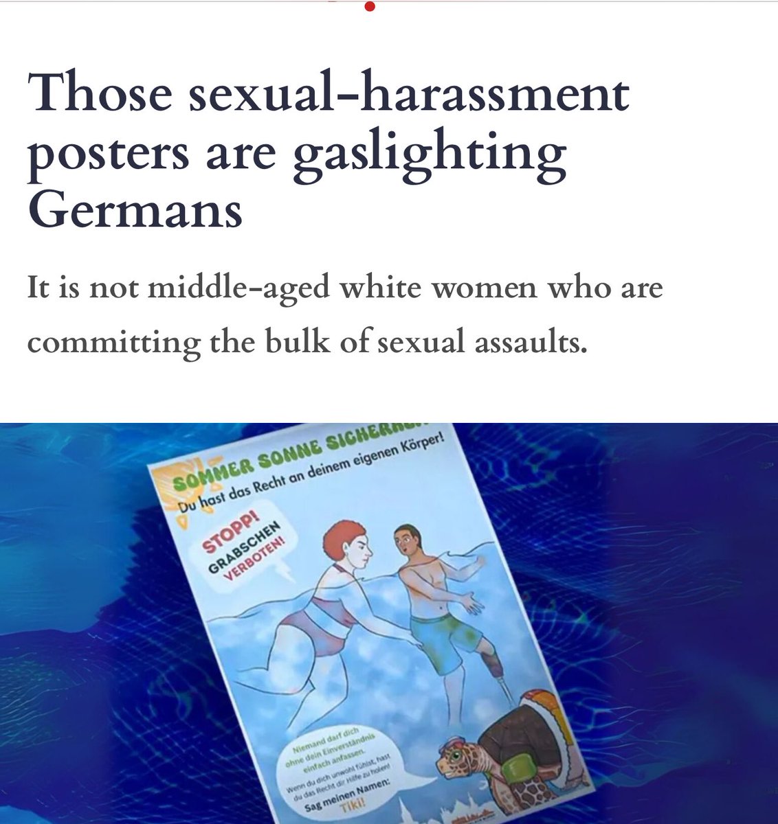 Unbelievable that German authorities are producing these adverts. Do they think people are THAT stupid?