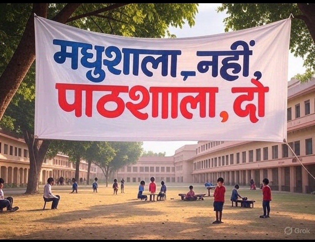 Rahulkisanvansi's tweet photo. शराब के ठेके 1 KM दूरी पर,
सरकारी स्कूलों 10 दूरी पर,

अब स्कूल ही बंद किए जा रहे है।

@narendramodi जी गरीबों के बच्चों को शिक्षा से वंचित क्यों किया जा रहा है।

#मधुशाला_नहीं_पाठशाला_दो https://t.co/sBe2q7kn5F