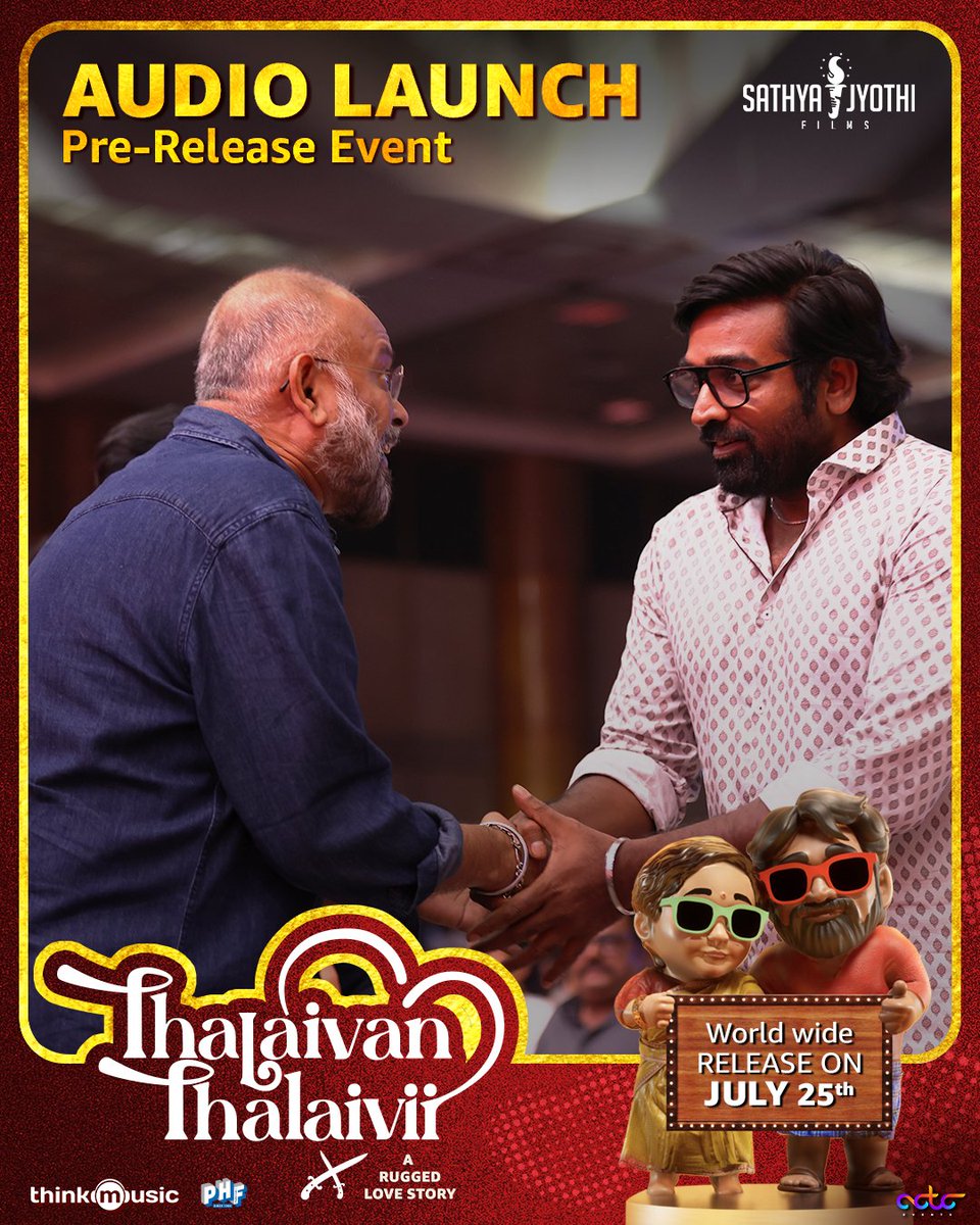 Sathya Jyothi Films (@sathyajyothi) on Twitter photo Vibe-u level-u raised! 🔥🔥
<a href="/vp_offl/">venkat prabhu</a> graced the grand launch of #ThalaivanThalaivii as our special guest — and made the night even more special!
#ThalaivanThalaiviiFromJuly25 #VenkatPrabhu Vibe-u level-u raised! 🔥🔥
<a href="/vp_offl/">venkat prabhu</a> graced the grand launch of #ThalaivanThalaivii as our special guest — and made the night even more special!
#ThalaivanThalaiviiFromJuly25 #VenkatPrabhu