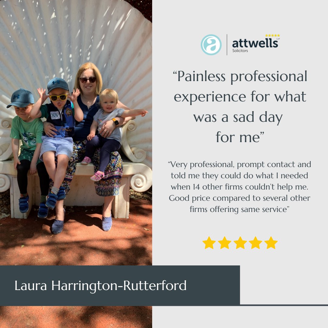 attwells's tweet image. Celebrating stellar feedback for our Private Client team

At Attwells, our Private Client specialists put empathy and expertise at the heart of everything they do. Visit: attwells.com/personal-law

#WillsAndProbate #EstatePlanning #LPAs #ClientFeedback #FiveStarService #LegalAdvice