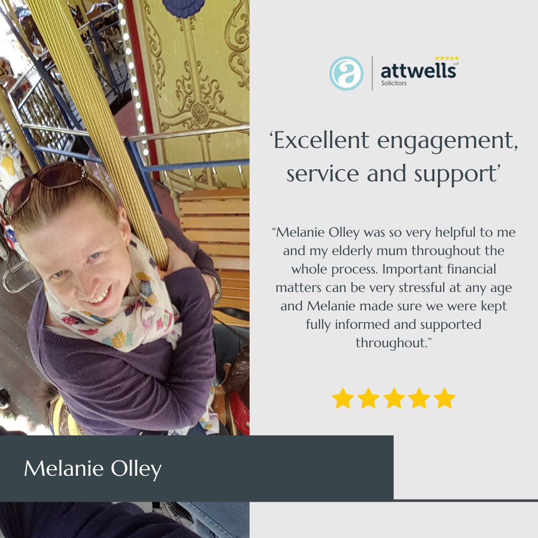 attwells's tweet image. Celebrating stellar feedback for our Private Client team

At Attwells, our Private Client specialists put empathy and expertise at the heart of everything they do. Visit: attwells.com/personal-law

#WillsAndProbate #EstatePlanning #LPAs #ClientFeedback #FiveStarService #LegalAdvice