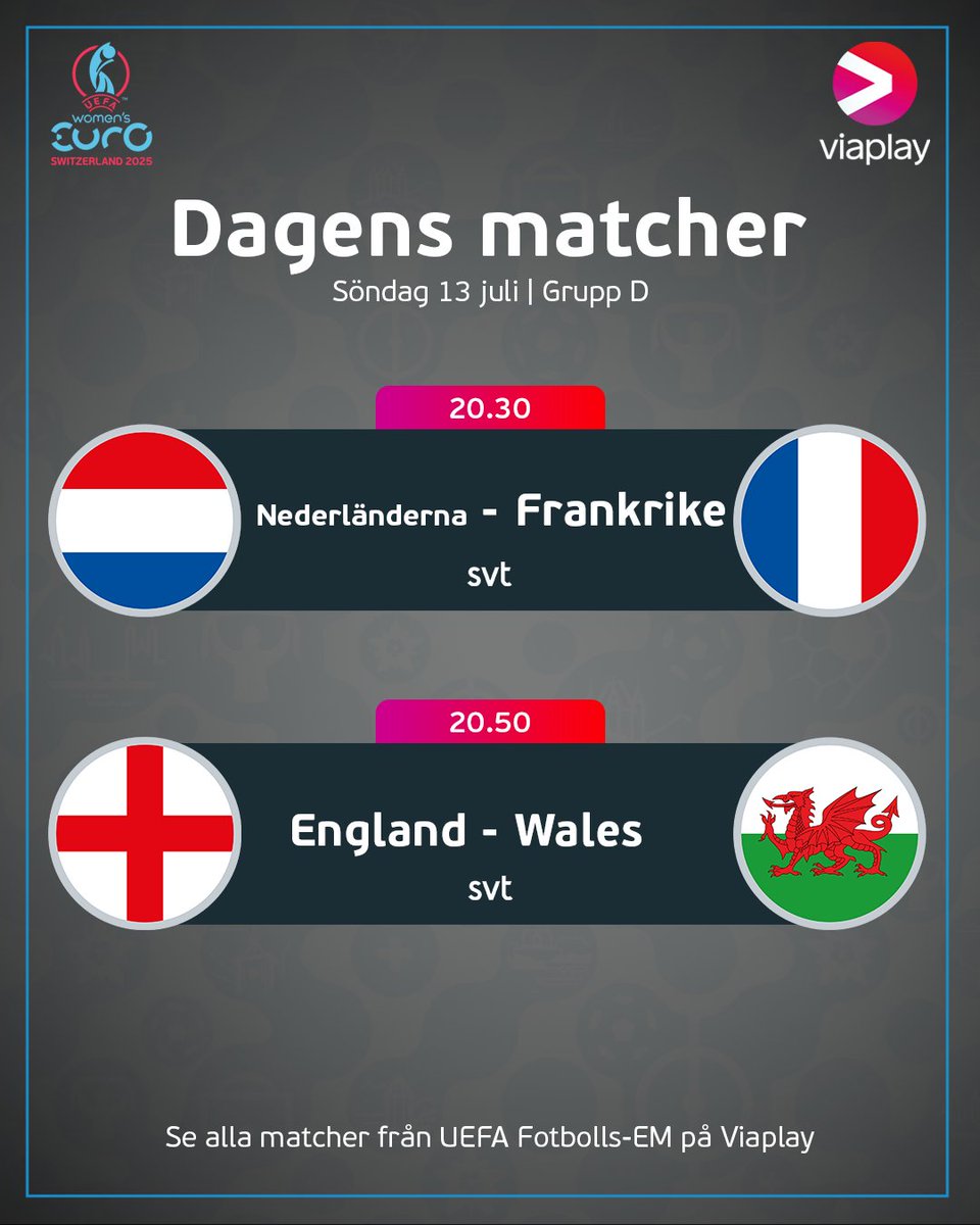 Gruppspelet avslutas med stor dramatik – blir det England eller Nederländerna som kniper den sista slutspelsplatsen? 🥶✅

📺 Streama alla matcher från UEFA Fotbolls-EM på Viaplay