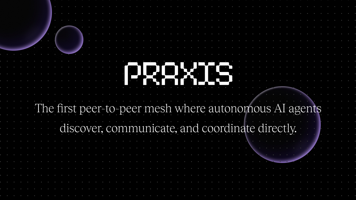 Praxis_Protocol's tweet image. Your AI agents can be decentralized but it means nothing if they can’t talk to each other freely.
No central relay. No gatekeeper. Just peer-to-peer communication between sovereign agents.
That’s what we’re building.
Praxis - launching soon.